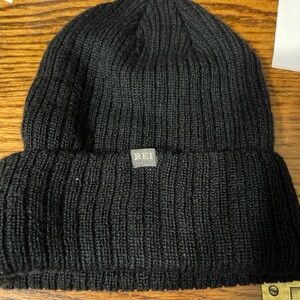 REI Black Knit Beanie